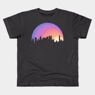 New York City Sunset Skyline Kids T-Shirt